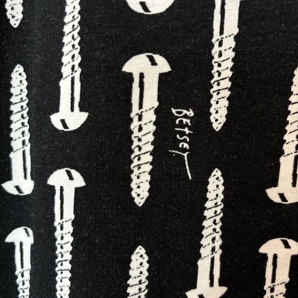 Betsey Johnson - XL- Lycra Snap Up Puff Shoulder Long Sleeve Crop Shirt - Picture 4 of 5